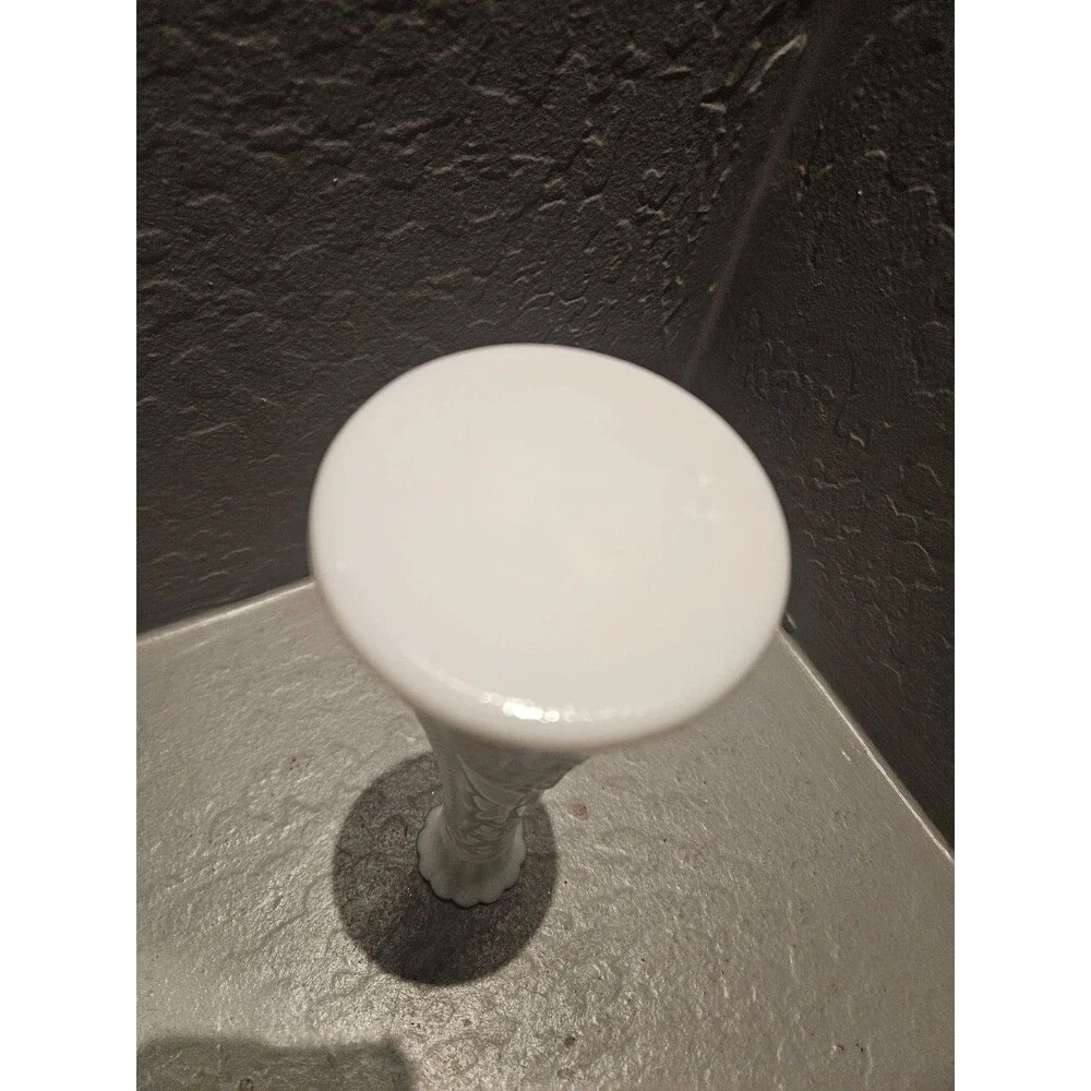 Anchor Hocking Stars and Bars Milk Glass Vase 9